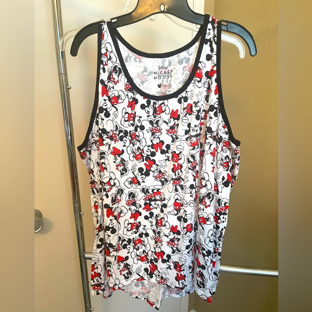 Disney Mickey and Minnie AOP Tank Top 3X